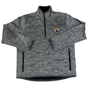 NFL Jacksonville Jaguars G-III‎ Pullover 1/2 Zip Gray Logo Large